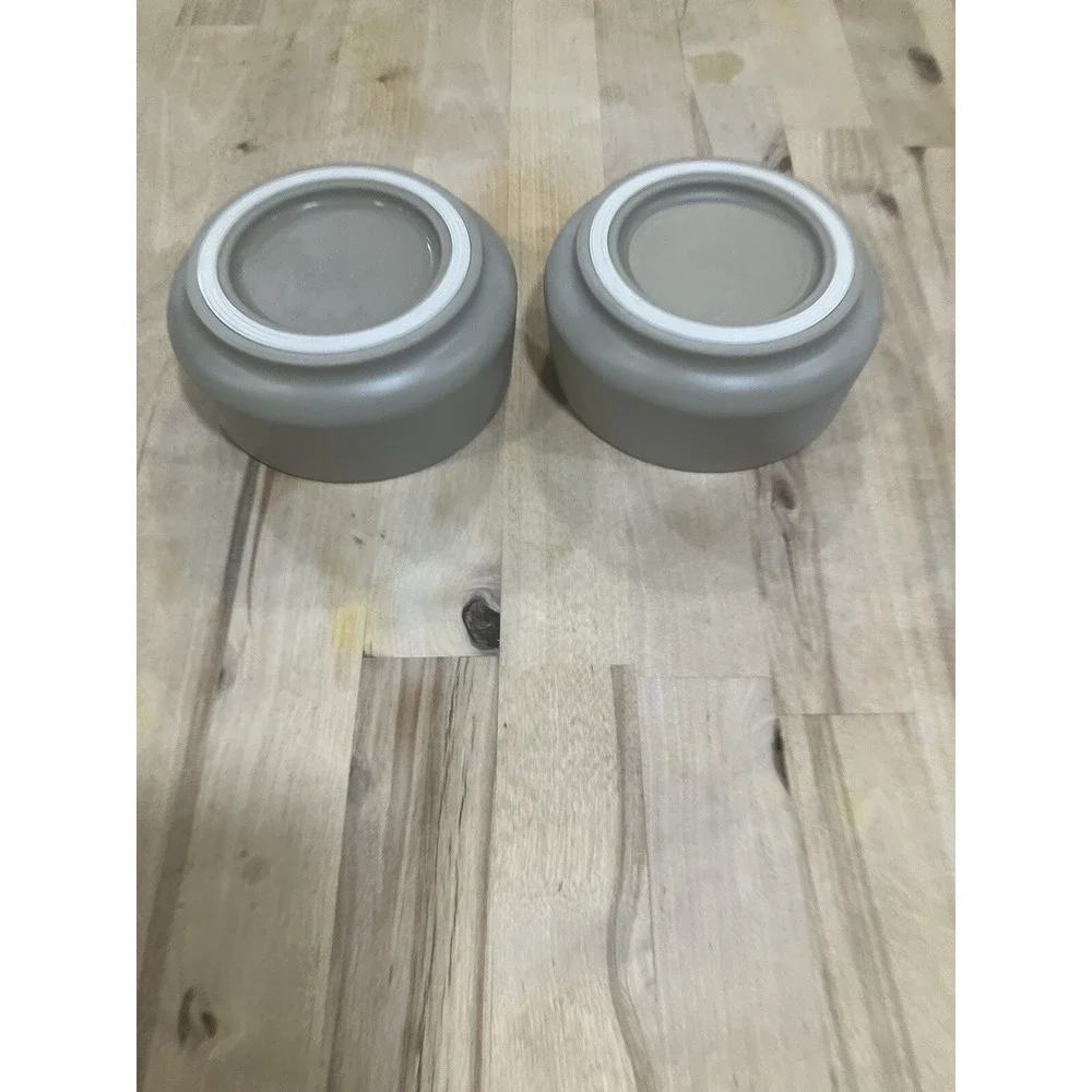 Boots and Barkley Bamboo Beige Melamine Pet Bowls Non-Skid Food/Water Bowls